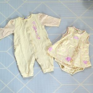 Vintage Carter's Baby Outfits in Yellow and Pink